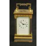 Good Garrard England brass cased carriage clock