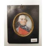 Early framed portrait miniature