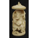Indian carved ivory Ganesh figure