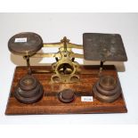 Vintage set brass postage scales