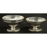 Two George III sterling silver open salts