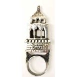 Hebrew silver marriage ring