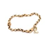 Rose gold belcher chain bracelet