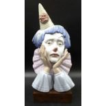 Lladro Jester Clown Head figure