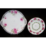 Royal Doulton "Waratah" cake plate and side plate