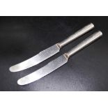 Pair vintage Russian silver tea knives