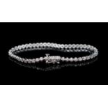 1.00ct diamond set 9ct white gold line bracelet