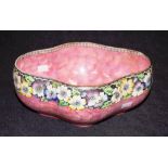 Mailing Lustre pink thumbprint bowl