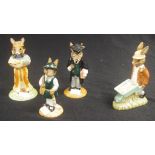 Four Royal Doulton Bunnykins figurines