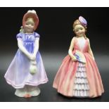 Two Royal Doulton young lady figurines