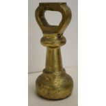 19th century brass bell weight