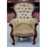Victorian Rococo style grandfather chair