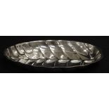 Tiffany sterling silver leaf form serving dish