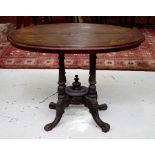 Victorian inlaid walnut table