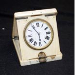 Good English Ivory travelling clock