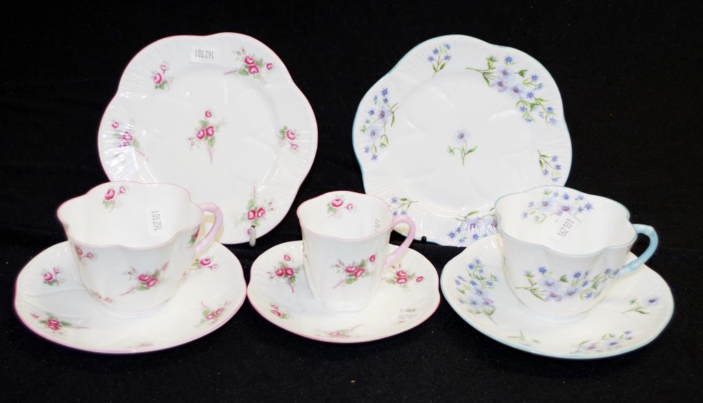 Two Shelley trios and a coffee cup and saucer - Image 4 of 4