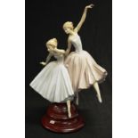 Large Lladro figurine of two ballerinas