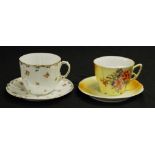 Two various Victorian moustache cups & saucers