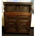 17th century oak court cupboard