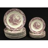 Set Walker China USA 'Hartwell Farm' plates