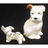 Two various Beswick white Terrier figurines