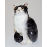 Royal Doulton black & white Persian cat