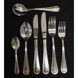 Cased Grosvenor silver plate cutlery set for eight