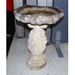 Vintage ornate bird bath