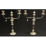 Good pair of Victorian silver plate Candelabra
