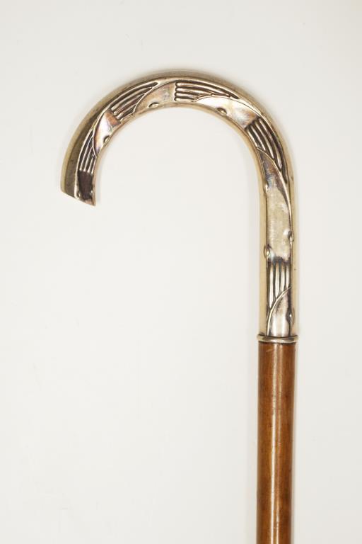 Art deco sterling silver handle walking stick - Image 3 of 4