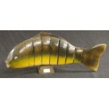 Vintage timber mobile fish figure