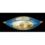 19th Century hand painted Sevres porcelain dish