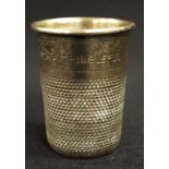 Dunhill silver plate thimble nip measuring cup