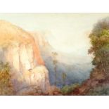 Robert Sidney Cocks (1866-1939) ' Sunlit Cliffs'