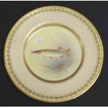 Royal Doulton handpainted fish cabinet plate