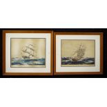 Two Jack Spurling signed clipper ship prints