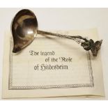 Silver 'Rose of Hildesheim' sauce ladle
