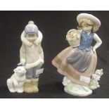 Two Lladro children figurines