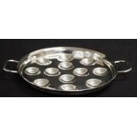 Good Christofle silver plate escargot serving dish