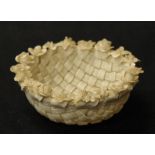 Antique Belleek lace ceramic basket
