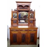 Edwardian pine mirror back chiffonier