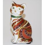 Royal Crown Derby "Marmaduke cat" paperweight