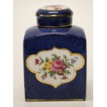 Early 20th century Crown Staffordshire tea caddy