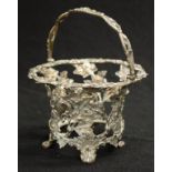 Victorian sterling silver basket