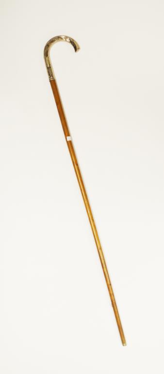 Art deco sterling silver handle walking stick