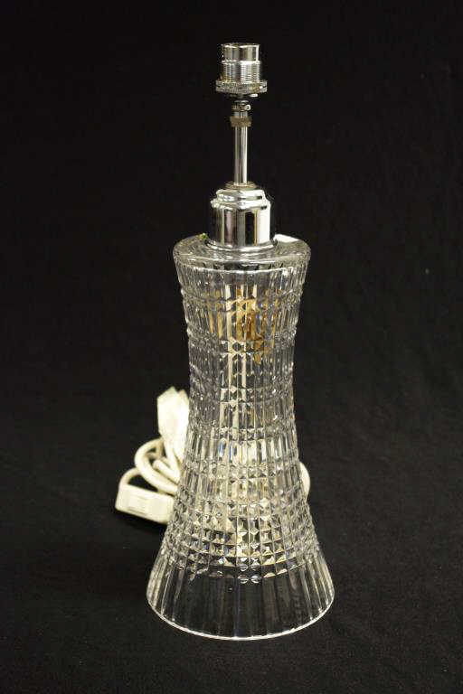 Waterford cut crystal electric lamp base