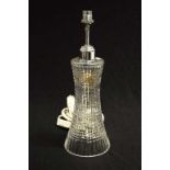 Waterford cut crystal electric lamp base