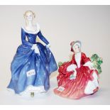 Two Royal Doulton young lady figurines