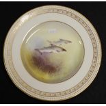 Royal Doulton handpainted fish cabinet plate