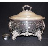 Good vintage silver plate lidded tureen